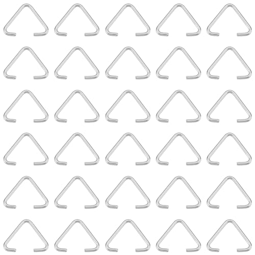 SUNNYCLUE 1 Box 400Pcs Triangle Open Jump Rings 304 Stainless Steel Open Jump Ring Jumping Rings Bulk Jump Ring Bail Pinch Clip Bails for Jewellery Making Accessories DIY Earrings Bracelet Necklaces