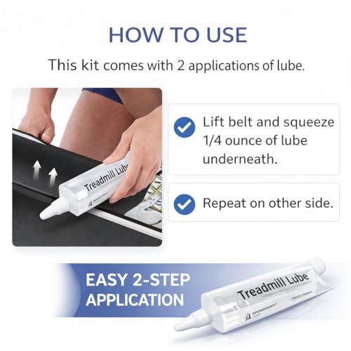 Image of TreadLife Fitness 100% Silicone Treadmill Lube - 1oz - Instructions on Back