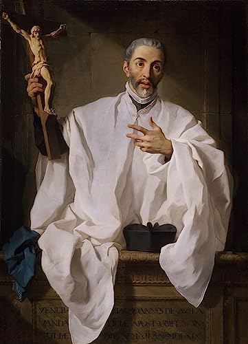 Peinture St Jean d'Avila pour habiller un mur vide avec une grande toile de salon