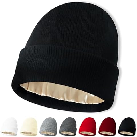 NPQQUAN Satin Lined Beanie Cover