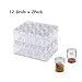 TDOTM 12 Grids Transparent Plastic Diamond Painting Storage Containers, Jewelry Earring Beads Sewing Pills Beads Organizers Storage Container Bottle(2 Pack)