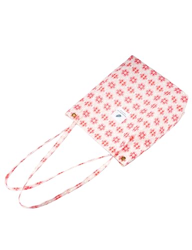 Image of TOPASION Cute Corduroy Tote Bag Canvas Shoulder Handbags for Women Travel Shopping