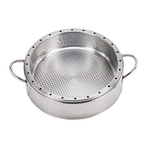 Cabilock 304 Edelstahl Dampfgarer Dampfkorb Haushaltsdampfer Mit Doppelgriffen 26cm Hitzebeständig Vielseitig Für Gemüse Und Fleisch