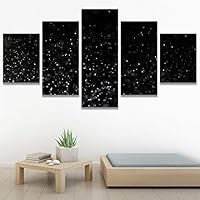 SIGNWIN 5 Panel Canvas Wall Art Modern Art Abstract Contemporary Edgy Mixed Media Multicolor Patterns for Home Decorations Ready to Hang - 60