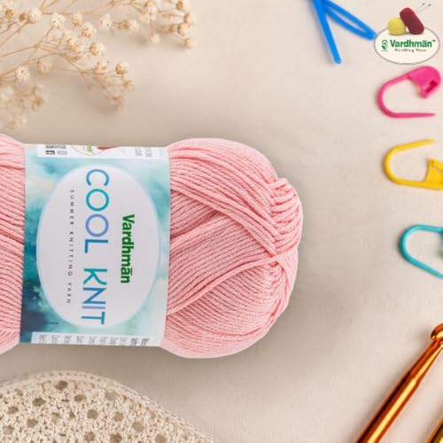 Image of Vardhman Cool Knit All Season Lightweight Poly Viscose Yarn | Pack-1