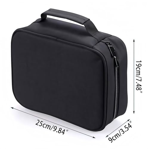 Image of Eiyye Portable Colored Pencil Case Pencil Organizer Holds 72 Pencils Large Capacity Zippered Pencil Holder for Colored Pencils,Pen not included(Black)