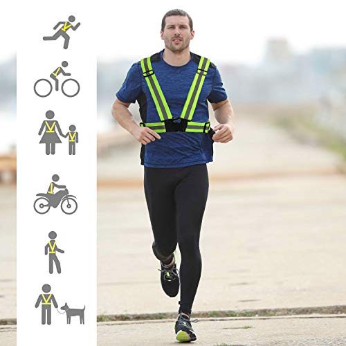 TRIXES Unisex Adjustable High Visibility Vest - Reflective Safety Harness