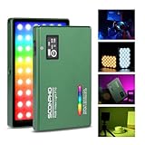 SOONPHO LED撮影用ライトRGBビデオライト 2500K-8500K CRI＞97 360°フルカラー 高輝度照明 4400mAh 静音 小型 軽量 超薄型 USB充電式 一眼レフカメラ/スマホ/YouTube/tik tok などに適用 適格請求書発行可