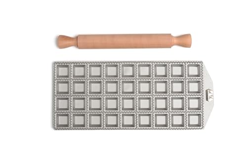 Molde para Ravioli Sin Roturas Marcato con Corte de 35 mm y Rodillo 3