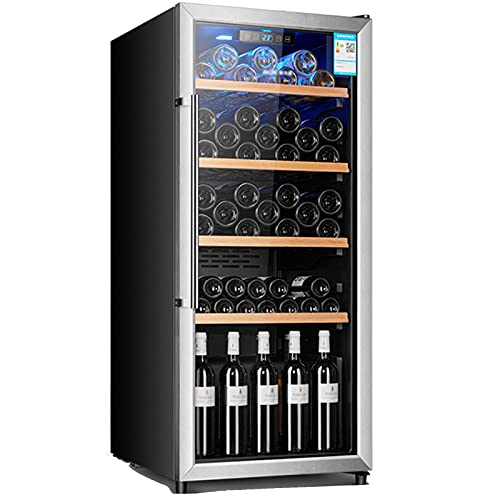 Digital Contro Glass Door Red Wine Fridge Chiller Countertop Wine Cooler Freestanding Compact Mini Wine Fridge Electronic One-Touch Control with Temperature Memory&LED Display Wine Fridge