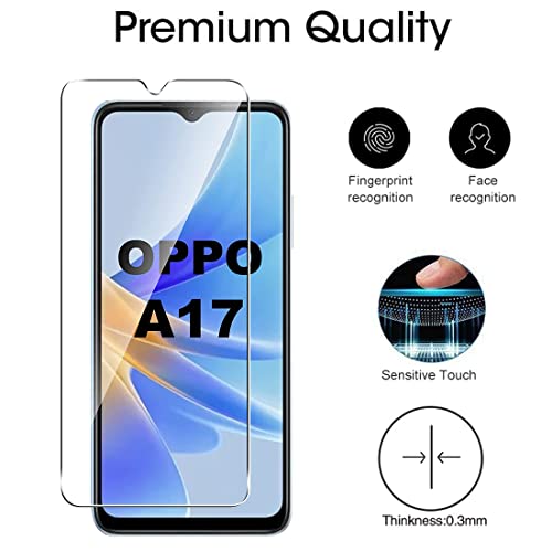 Compatible Oppo A17 4G Coque Résistante Transparente et 2 Films protections écran verre trempé [Novago] - vue 8