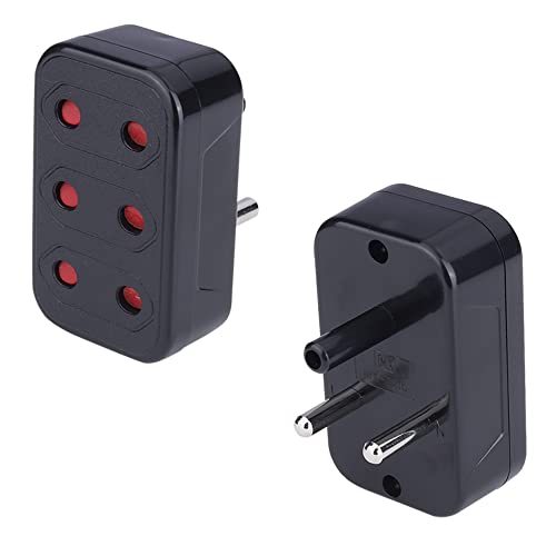 Image of MX Universal 3-Pin Multi Plug Type D Socket 3 x 2-Pin Outlets Converter 5A to 15A Adapter for Home, Office,Travel Multi Plug Extension, Universal Socket Converter, Power Adapter(Pack of 10)