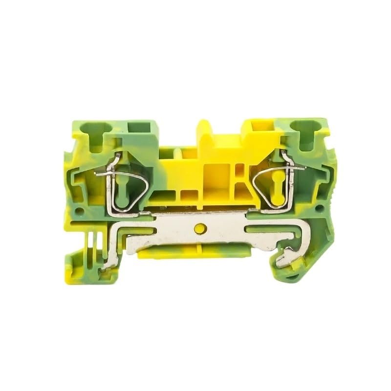 ST4-PE Din Rail Ground Connector Spring-cage Terminal Block Feed-Through Earthing Electrical Cable 4mm² Connect