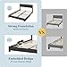 Allewie Queen Bed Frame with Adjustable Headboard, Faux Leather Platform Bed with Wood Slats, Heavy Duty Mattress Foundation, No Box Spring Needed, Noise-Free, Easy Assembly, Black