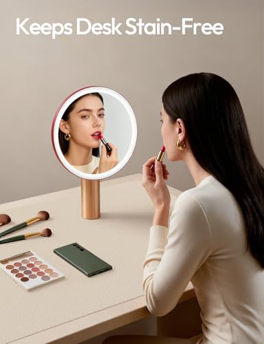 Image of YSAGi Leather Desk Pad Protector, Office Desk Mat, Large Mouse Pad, Non-Slip PU Leather Desk Blotter, Waterproof Laptop Desk Writing Pad for Office and Home (23.6 inch x 13.8 inch, Eggshell)