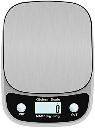 10kg/1g LCD Electronic Kitchen Scales Household Balance Cooking Measure Tool Stainless Steel Digital Weighing Food Scale G OZ ML Accurate Measurement (Onecolo Scales
