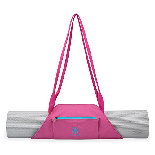 Gaiam On-The-Go Yoga Mat Carrier, Fuchsia Sky
