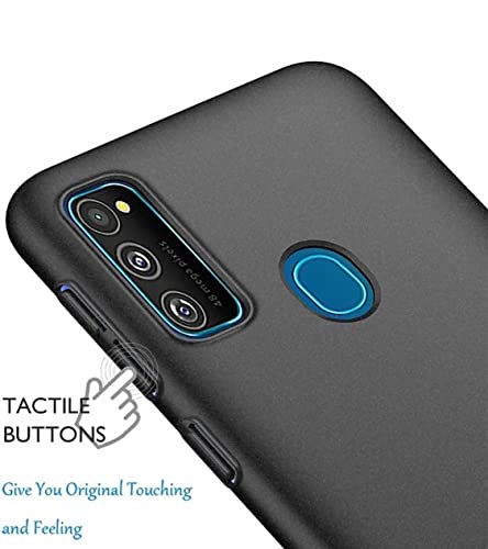 Image of Mobile Back Cover Case for Samsung Galaxy M30s / Samsung M21 (Silicone Case|CameraProtection|Black SC1510)