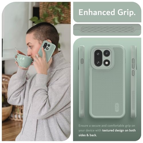 Image of TUDIA MergeGrip [Military Grade] for OnePlus 15 5G Back Cover (2025) - [Drop Tested] Dual Layer Shockproof Slim Rugged Heavy Duty Tough Protective Phone Case (Green Lily)