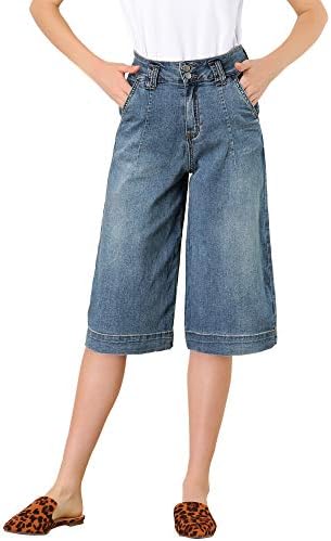 Allegra K Women's High Waisted Denim 