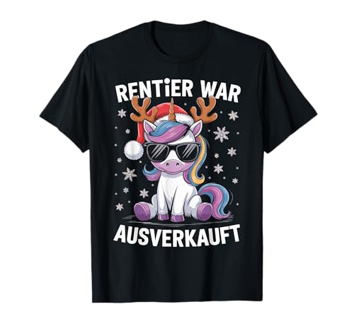 Weihnachts Shirt Damen Herren Rentier war ausverkauft Lustig T-Shirt