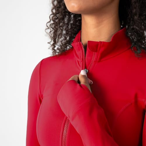 Image of YITTY Active Women's Ultraluxe Full Zip Jacket, Athleisure, 4-Way-Stretch, Thumbholes