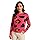 Blusa de Frio Feminina de Tricot com Estampa Animal Print Colorida Manga Longa (BR, Alfa, Único, Regular, Rosa)