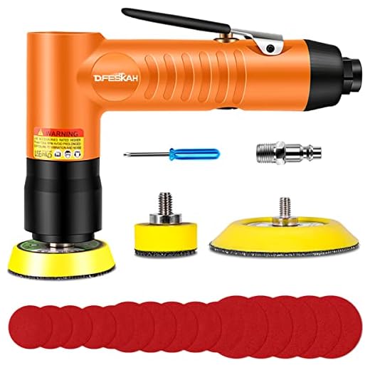 DFESKAH Mini Air Sander, 2 Inch with Safety Glasses, Grip Type Random Orbital Sander with 1/2/3 Inch Hook and Loop Sanding pad, Speed 22000RPM