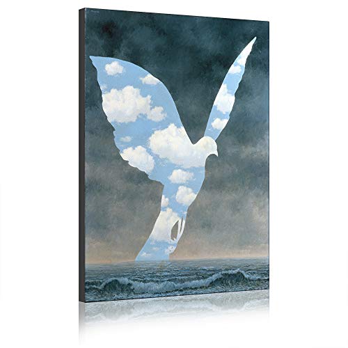 Affiche Magritte grand format 100x160cm : habiller un grand mur de salon blanc