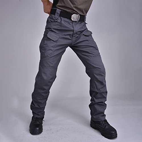OIOLOYJM Military Cargo Pants for Men Hiking Relaxed Fit Work Waterproof Stretch Tactical Lightweight Outdoor Travel Pant