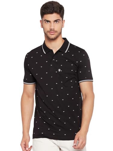 Image of UNIBERRY Men's Cotton Blend Half Sleeve Printed Polo Neck T-Shirt Has A Short Sleeve & Pocket On ChestBZRMT6-MR