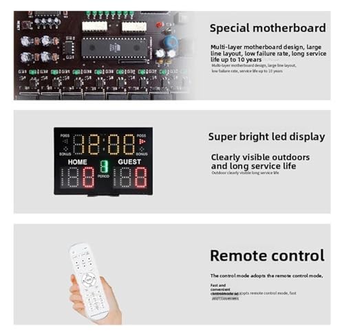 Cronómetro LED multifuncional para gimnasio 37.5x25x2.3 cm miniatura 5