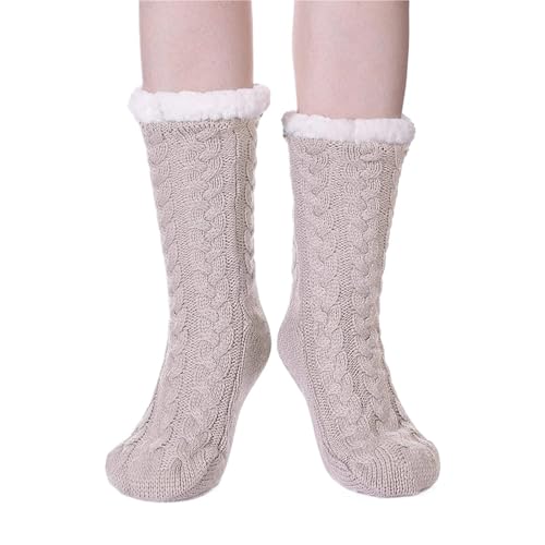 Calcetines casa mujer antideslizantes para invierno cálido en cama Color2
