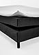 Atlantic Home Collection Happy Boxbett ohne Kopfteil, 7-Zonen Taschenfederkern- Matratzen, Härtegrad H3, Stoff, Schwarz, 180/200 cm, Liegehöhe ca. 58 cm