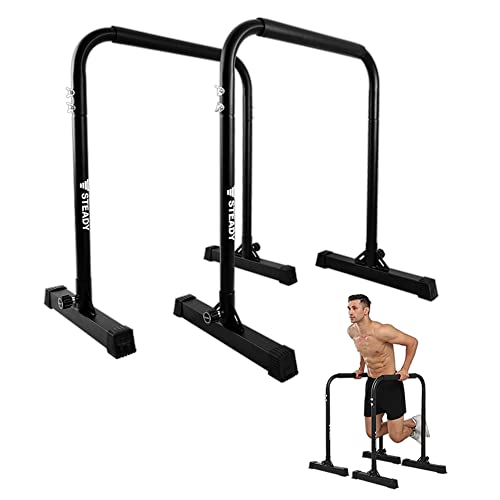 Steady Japan Dip Stand Station, Calisthenics Equipment Heavy Duty Max Load 330Lbs, Adjustable Height, Workout Dip Bar For Home Gym Strength Training #TOP30