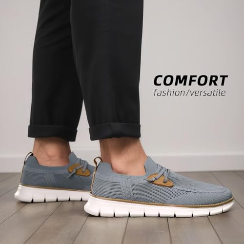 Image of Mens Casual Loafers Shoes Slip On Fashion Walking Dress Sneakers Business Oxfords Work Lightweight Soft Sole Zapatos