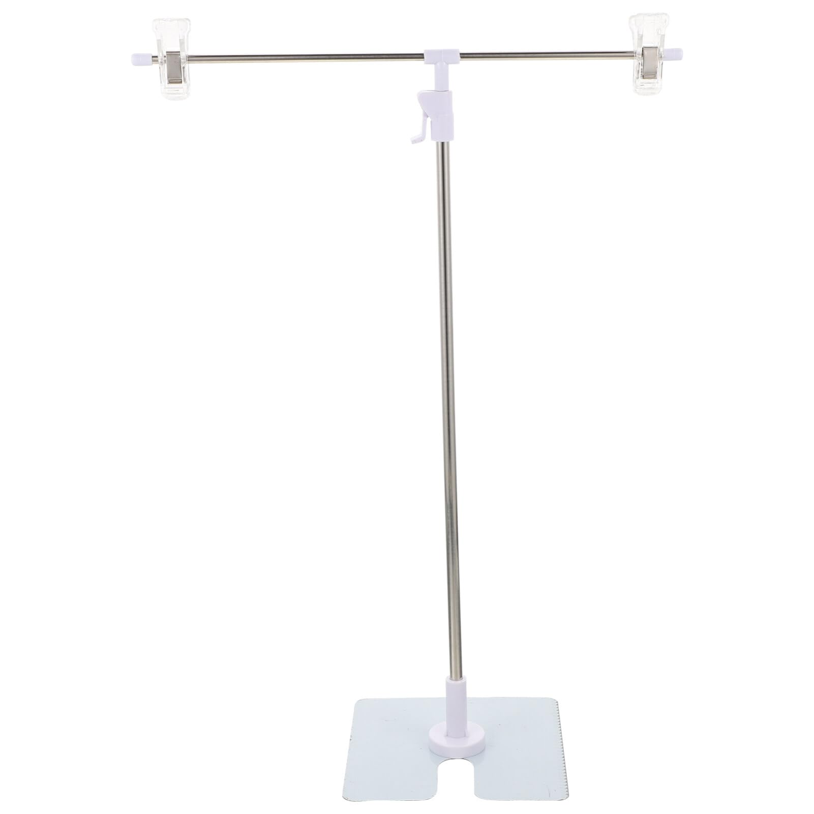Generic Small Background Stand T Backdrop Stand White Metal Background Frame Photography Backdrop Holder Portable Backdrop Stand Mini Tools Metal Brackets Mini Background Stand Suite