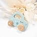 minipishop® Babygeschenke zur Geburt Junge personalisiert -Holzauto ab 1 Jahr als Spielzeug oder Babygeschenk Geburt türkis Erstes Auto mit Namen