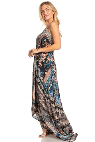 Image of Sakkas Lizi 2025 Womens Maxi High-Low Halter Handkerchief Long Dress Beach Party