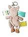 Taggies Diaper Bag Charm Mini Stuffed Animal Clip-On Keychain Backpack Accessory with Sensory Tags, 6-Inches, Tan Flora Fawn