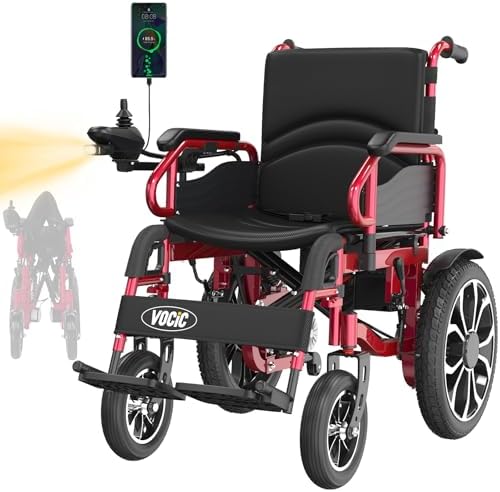VOCIC Fauteuil roulant electrique pliable leger pour 150KG,30KM f...