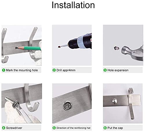 Appendiabiti Da Parete Con 5 Ganci - Appendiabiti Da Parete In Acciaio Inossidabile Appendiabiti Dal Design Moderno Portasciugamani Da Bagno Per Camera Da Letto Corridoio Corridoio 88018978