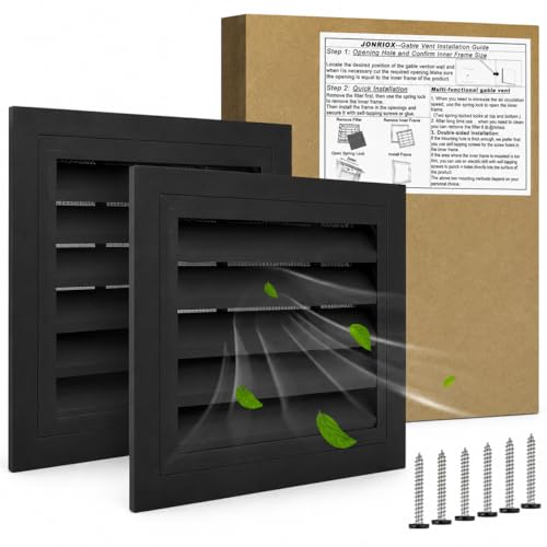 Grille d'aération murale contre humidité lot de 2 filtres amovibles alu
