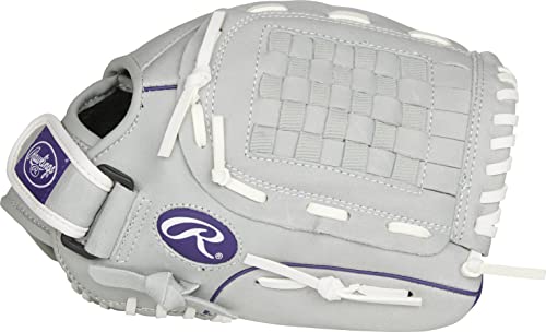 Rawlings | Sure Catch Series Fastpitch Softball Glove | Purple/Grey/White | RHT | 12'
