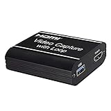 Docooler 4K HDMI 1080P HD Tarjeta de Captura de Video USB, convertidor de Captura de Video, digitalizador de Video, Dispositivo de transmisión de Captura de Captura de Juegos HD, con Anillo