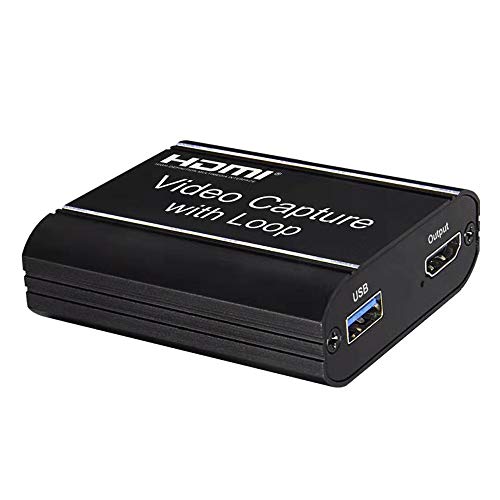 Docooler 4K HD 1080P HD Tarjeta de Captura de Video USB, convertidor de Captura de Video, digitalizador de Video, Dispositivo de transmisión de Captura de Captura de Juegos HD, con Anillo