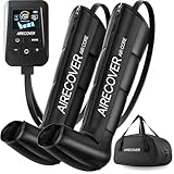 Massager de Pressothérapie pour Jambes Lourdes, Bottes de Compression d’Air pour Drainage Lymphatique & Récupération, contre la Rétention d’Eau & le Retour Veineux, Sans Fil Rechargeable (M:160–175cm)