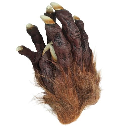 Skeleton Gloves Hairy Werewolf Hand Claws Gloves Halloween Wolf Werewolf Cat Paw Glove Costumes Gothic Devil Vampire Glove
