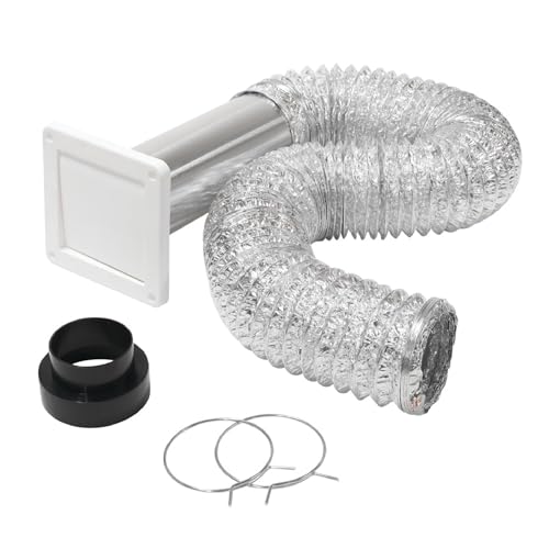Homewerks HW481-UL181 Wall Vent Duct Kit for Exhaust Fan Made in USA, Aluminum