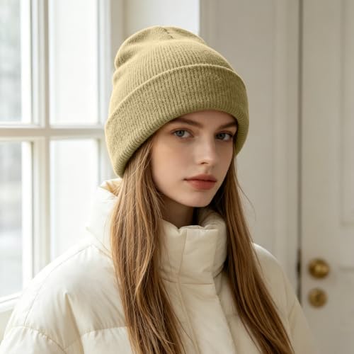Image of ZOORON Beanie for Men Women Slouchy Winter Beanie Hats Cuffed Skull Caps
